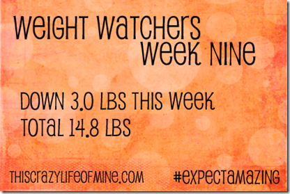 WW Weekly weigh-in Week 9